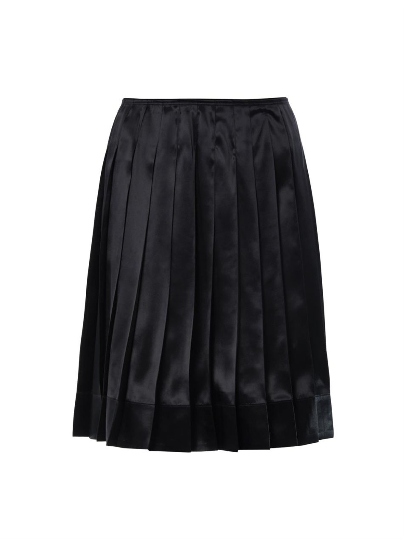 Lyst - Marc Jacobs Pleated Silk-satin Skirt in Black
