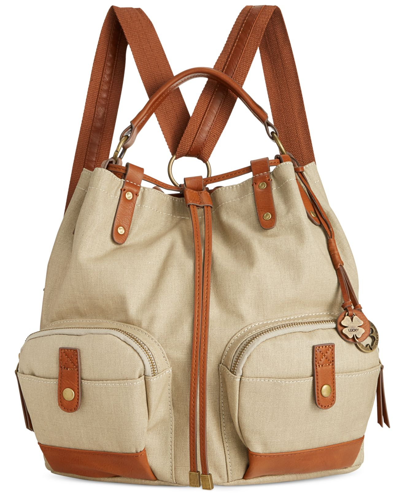 Lyst Lucky Brand Carly Convertible Backpack In Natural Gallery