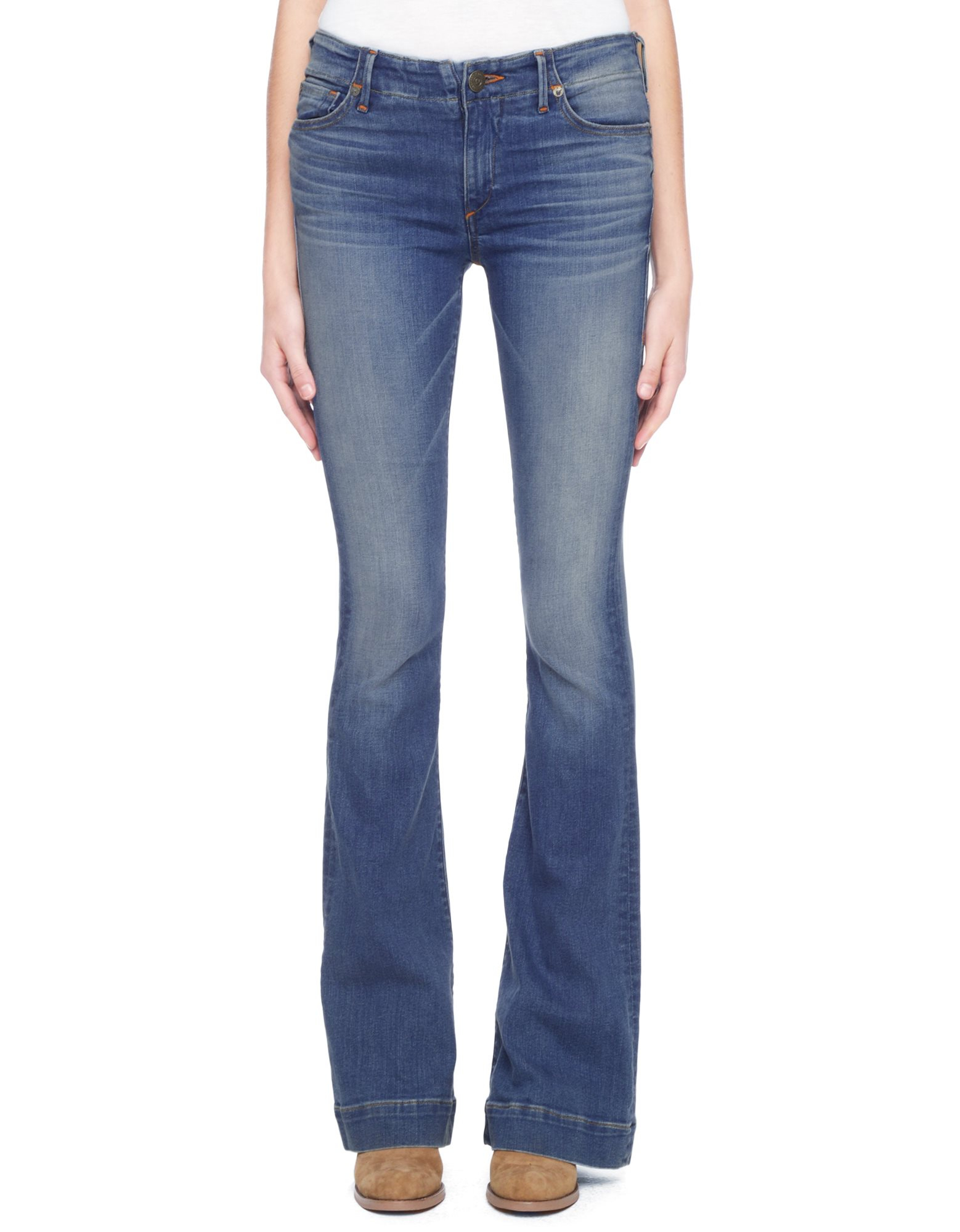 mid rise flare jeans