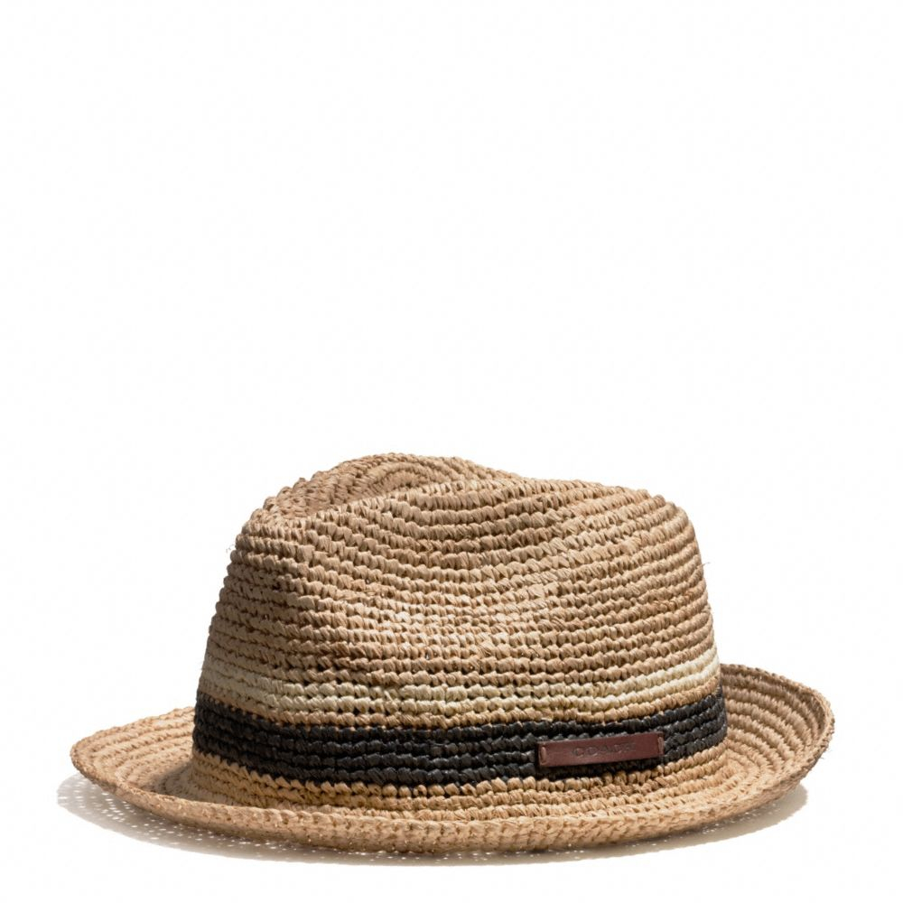Lyst Coach Packable Straw Fedora in Brown for Men