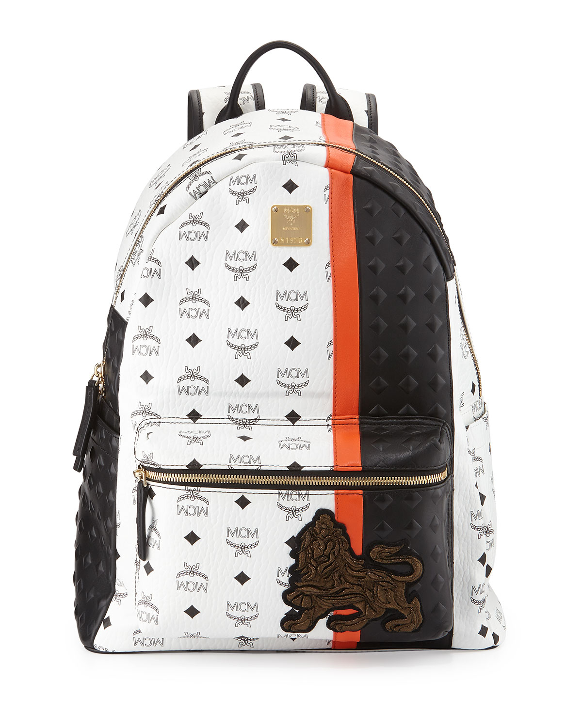 Mcm Munich Lion Canvas Backpack in White for Men - Save 41% | Lyst