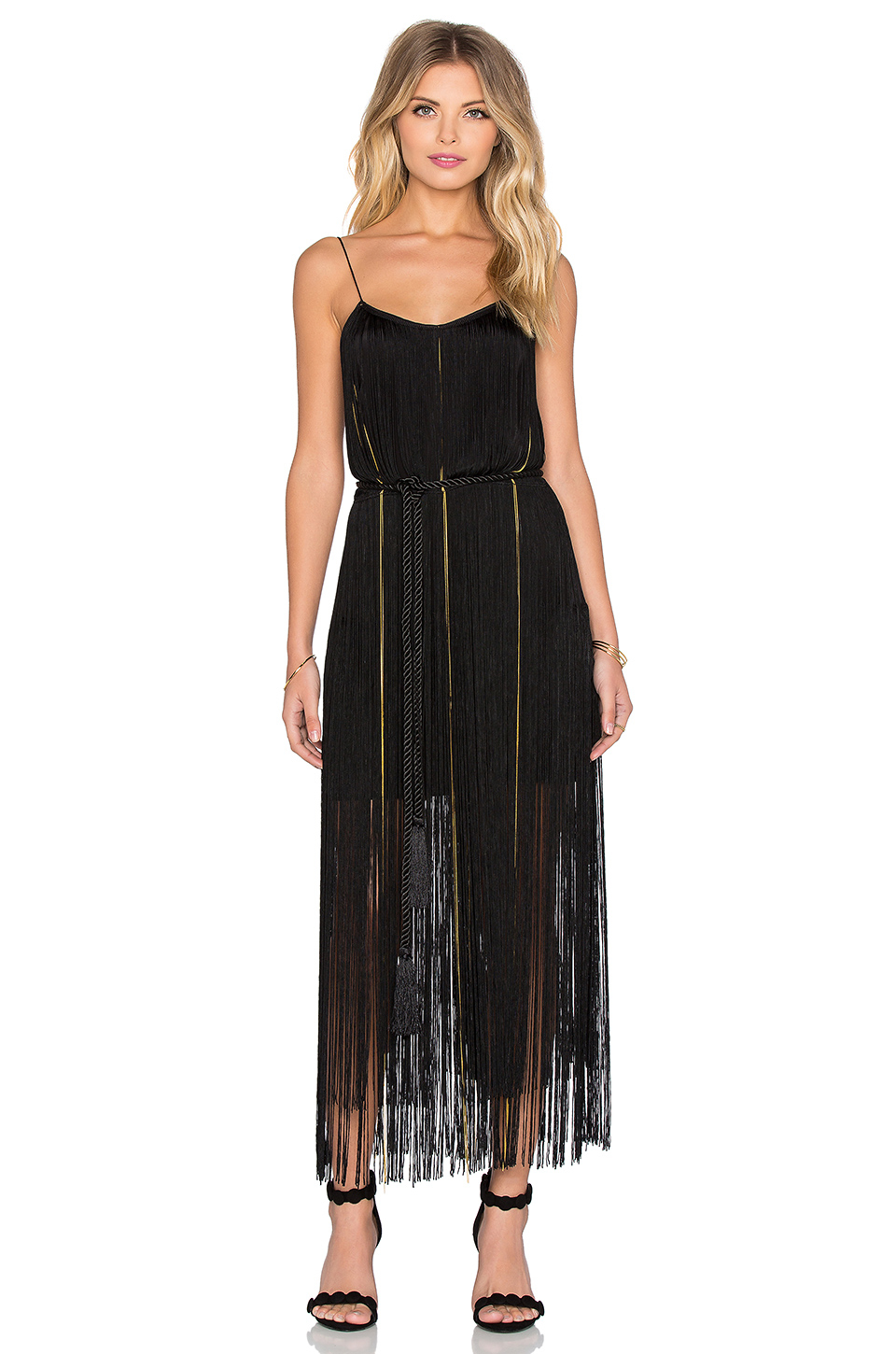 Rachel Zoe Nadya Fringe Dress in Black - Lyst