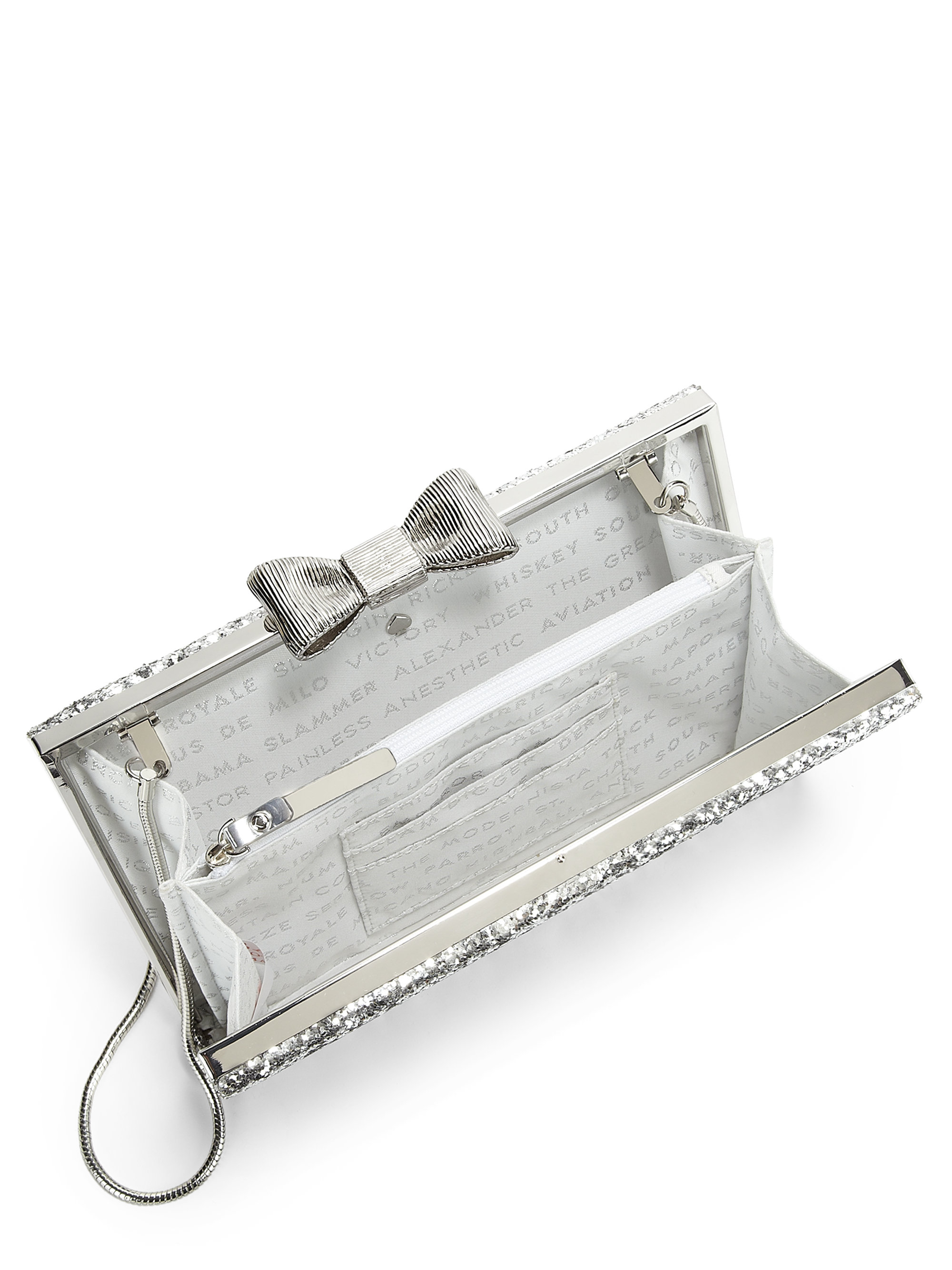 Kate Spade Emanuelle Glitter Clutch in Metallic Lyst