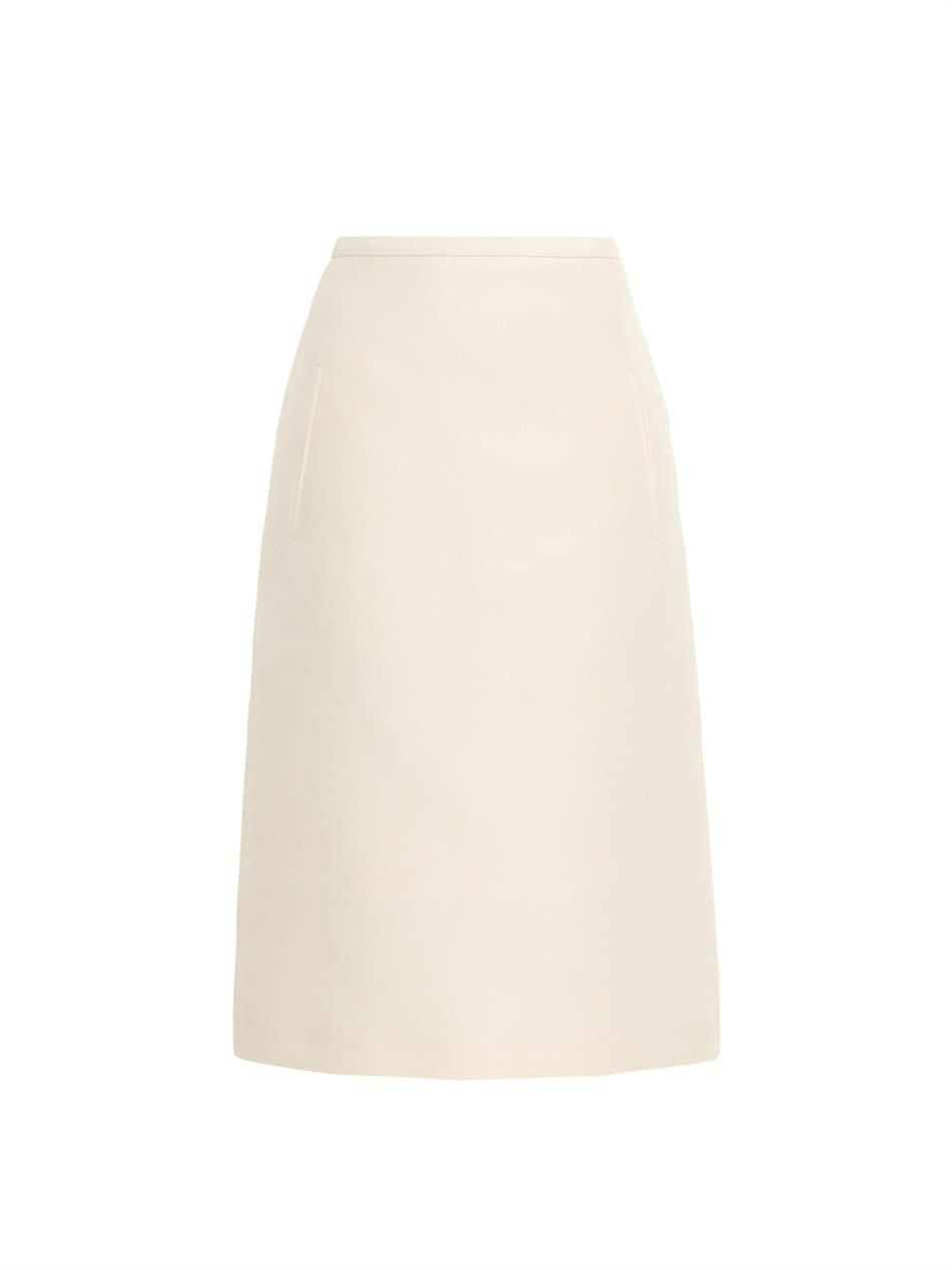 Rochas Pencil Skirt in White | Lyst