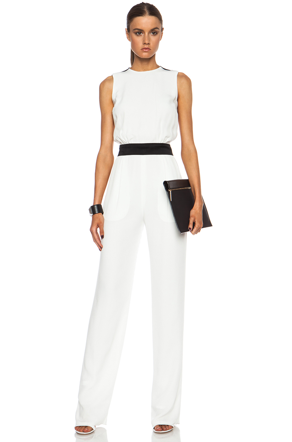 Lyst - Victoria, Victoria Beckham Sleeveless Pant Acetateblend Suit in