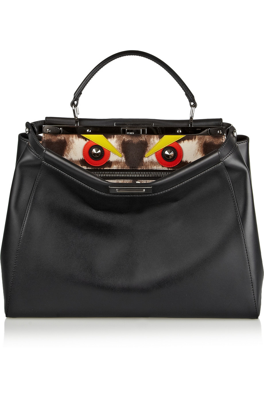 Lyst - Fendi Peekaboo Medium Leather And Calf Hair Tote in Black