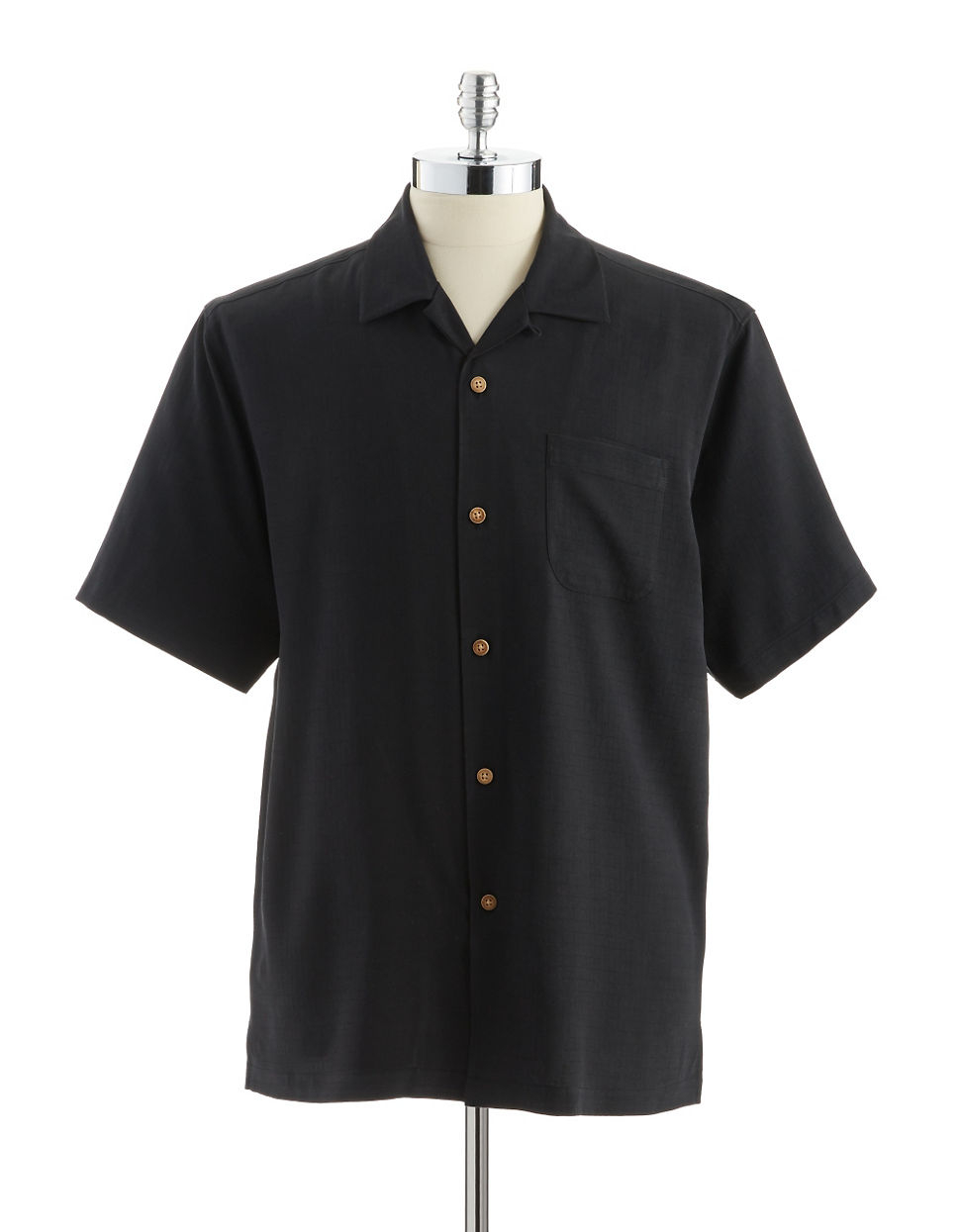 Tommy bahama Silk Buttondown Shirt with Back Graphic in Black for Men ...