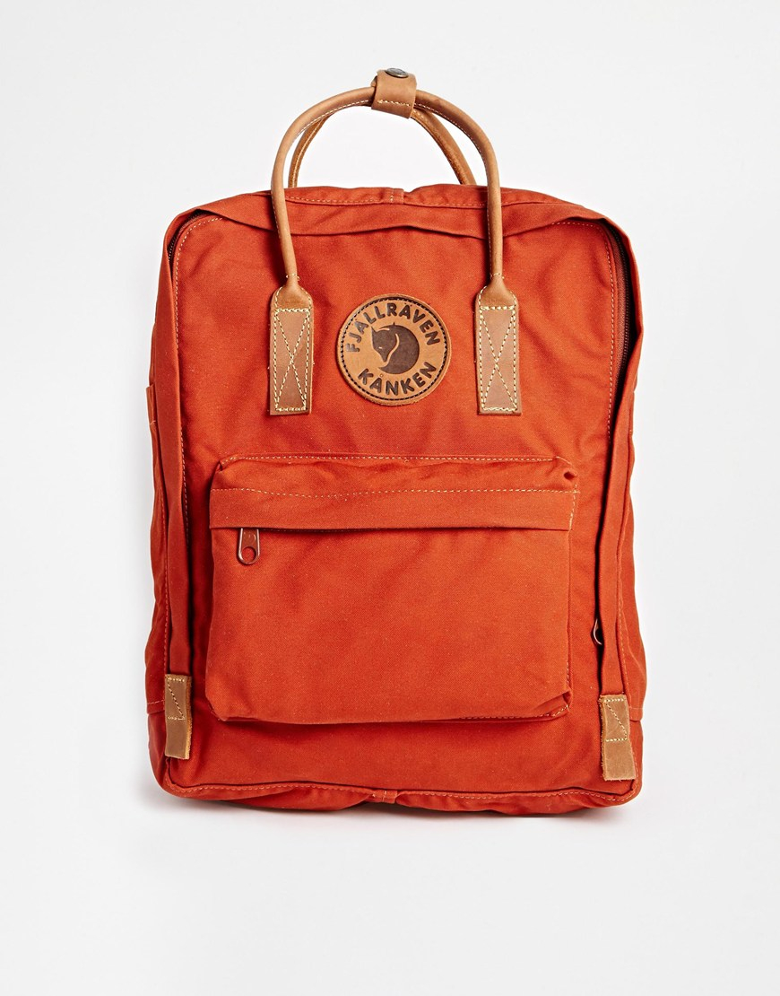 Fjallraven Kanken No 2 Backpack with Leather Handles in Brown Lyst