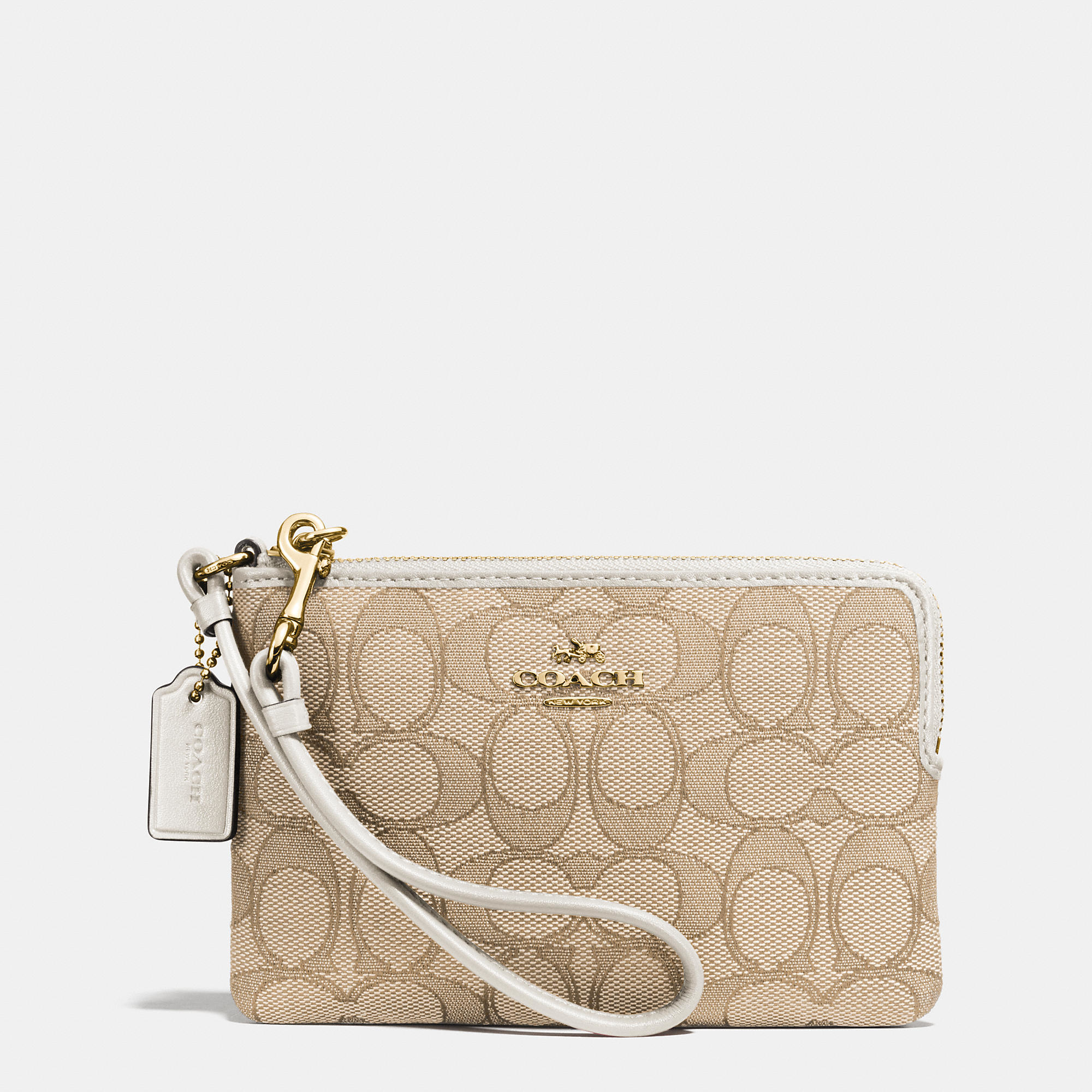 coach wristlet zip