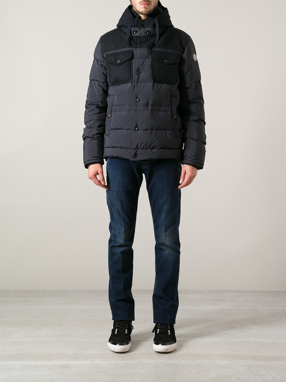 Lyst - Moncler Leblond Padded Jacket in Black for Men