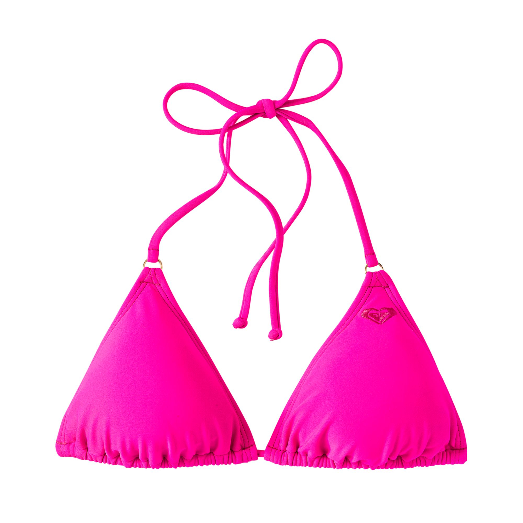 Roxy Solid Triangle Bikini Top in Pink (Tropical Pink) | Lyst