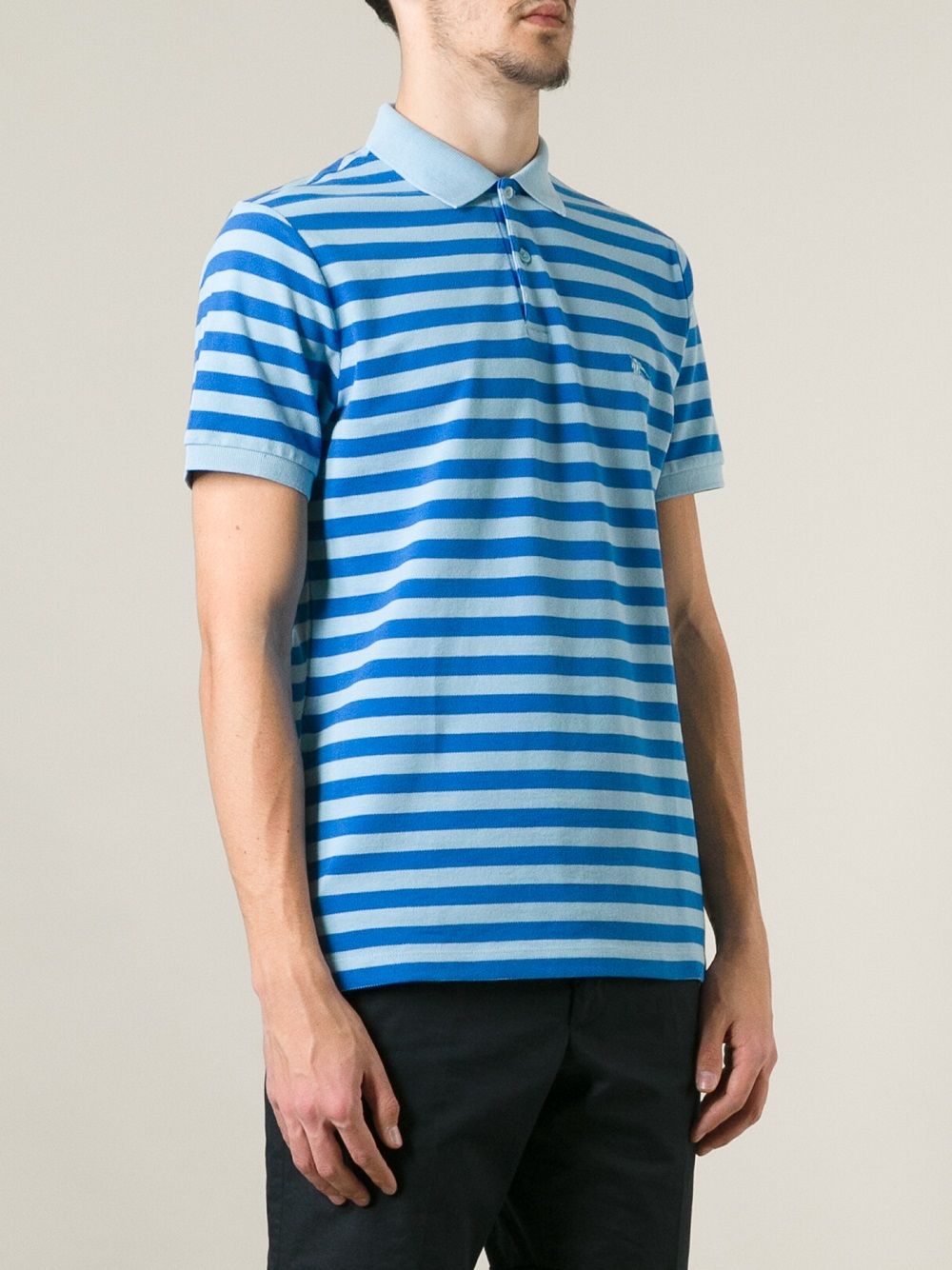 Lyst - Burberry Brit Stripe Polo Shirt in Blue for Men