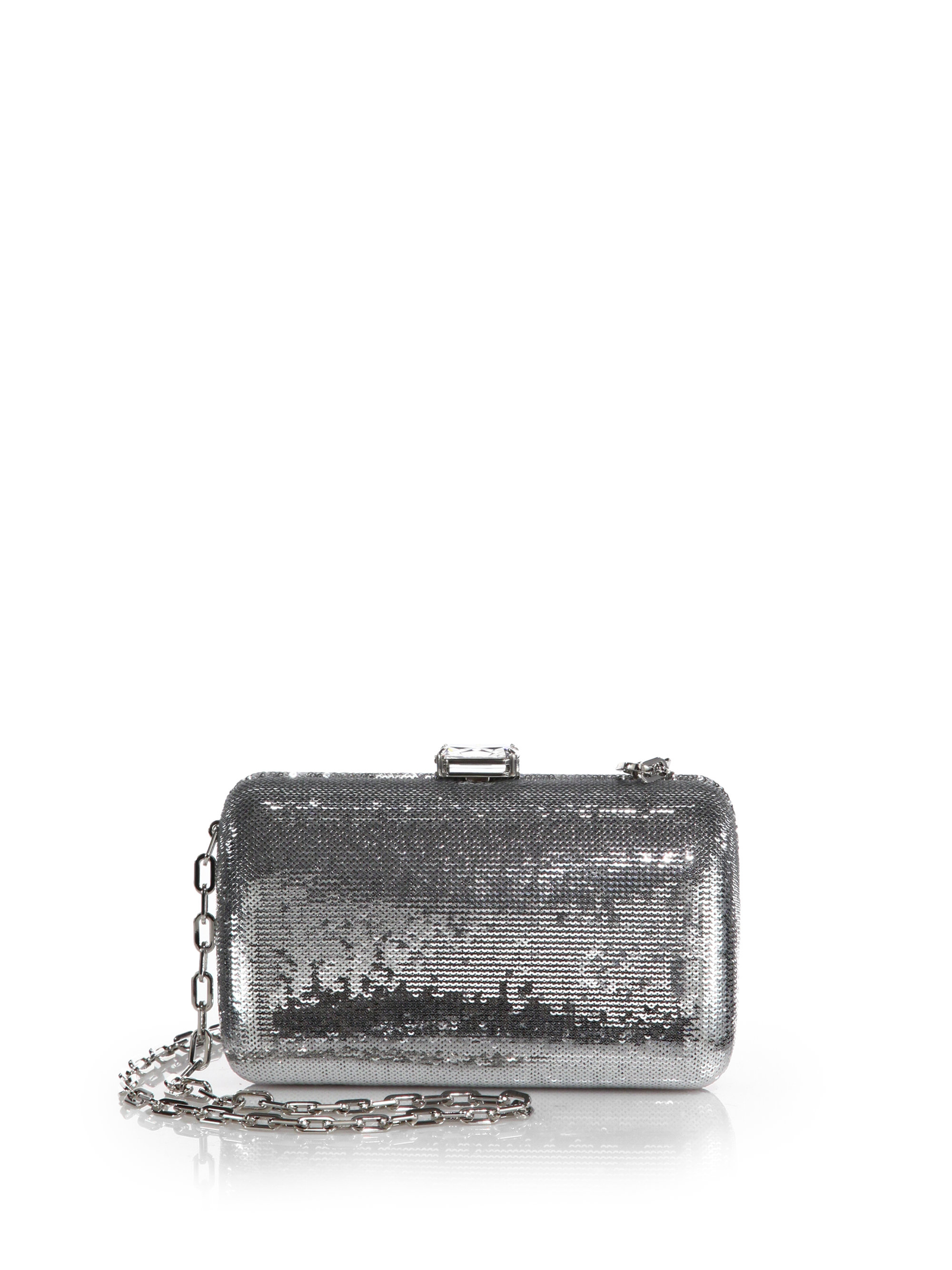 prada discount purses - Prada Sequin Clutch in Silver (ARGENTO-SILVER) | Lyst
