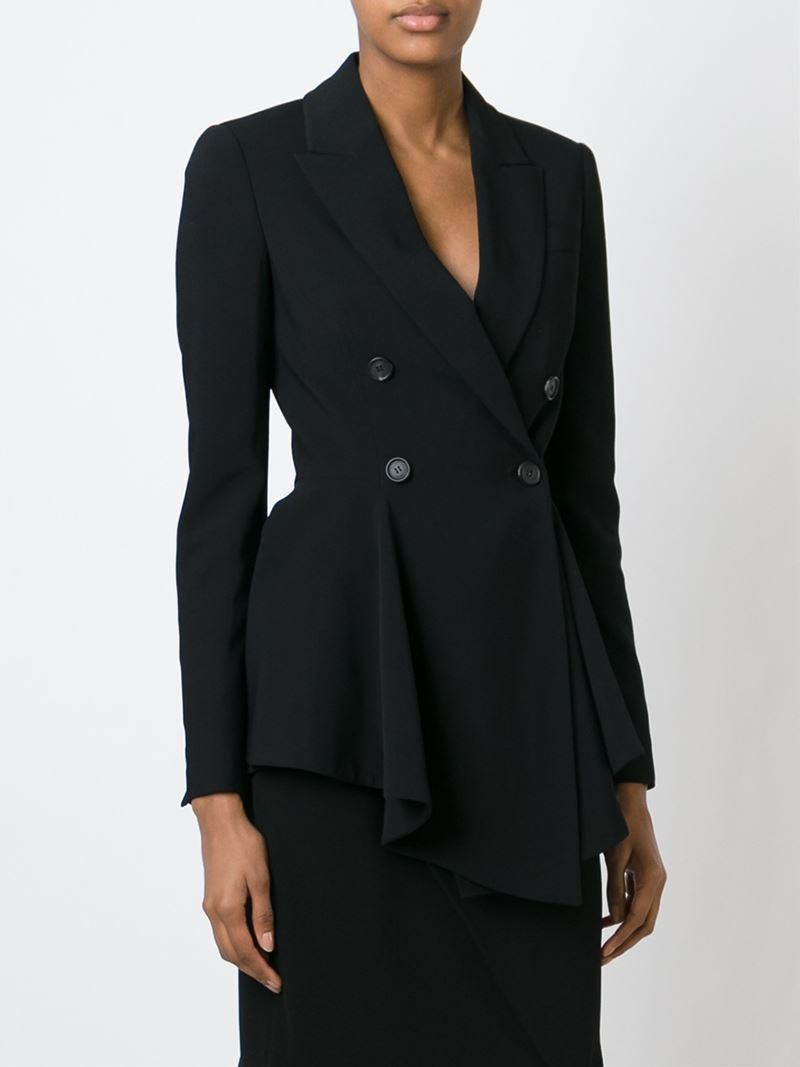 Lyst - Givenchy Asymmetric Double-Breasted Blazer in Black