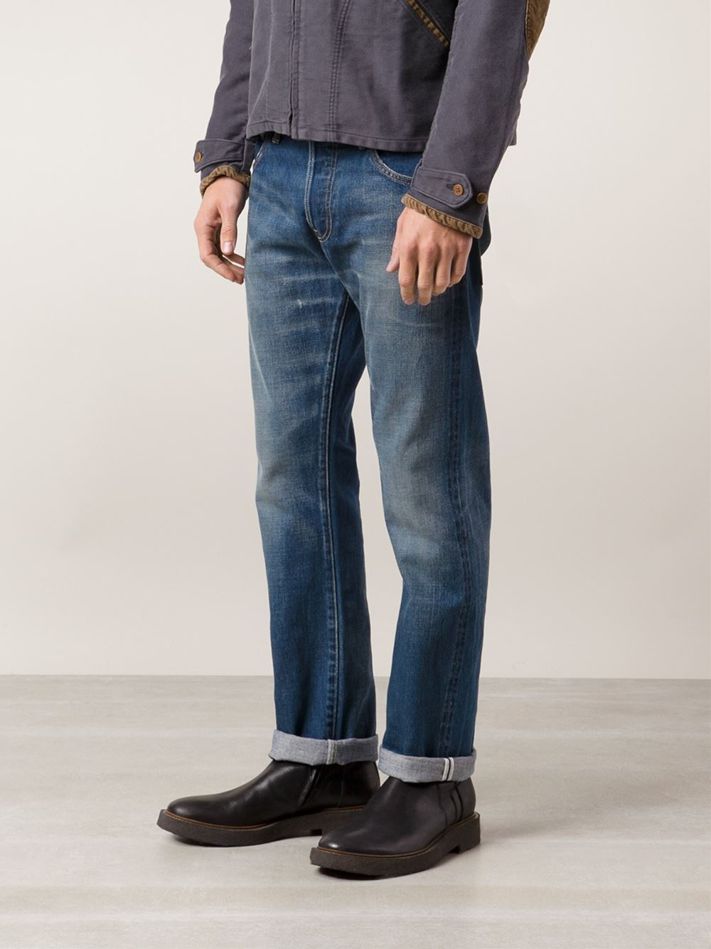 Visvim 'Social Sculpture' Jeans in Blue for Men Lyst