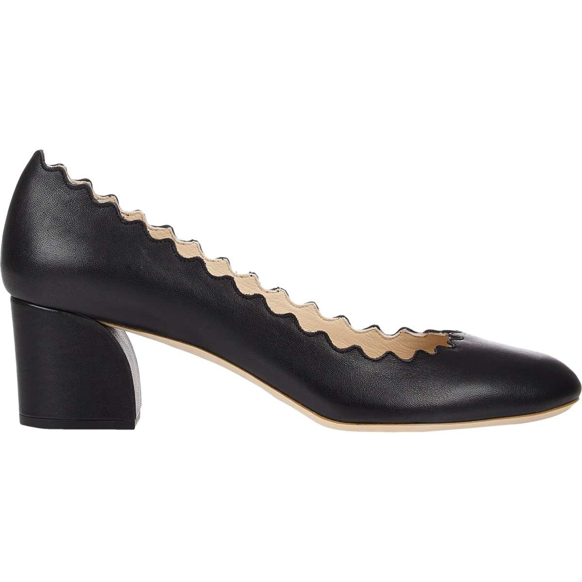 scalloped pumps