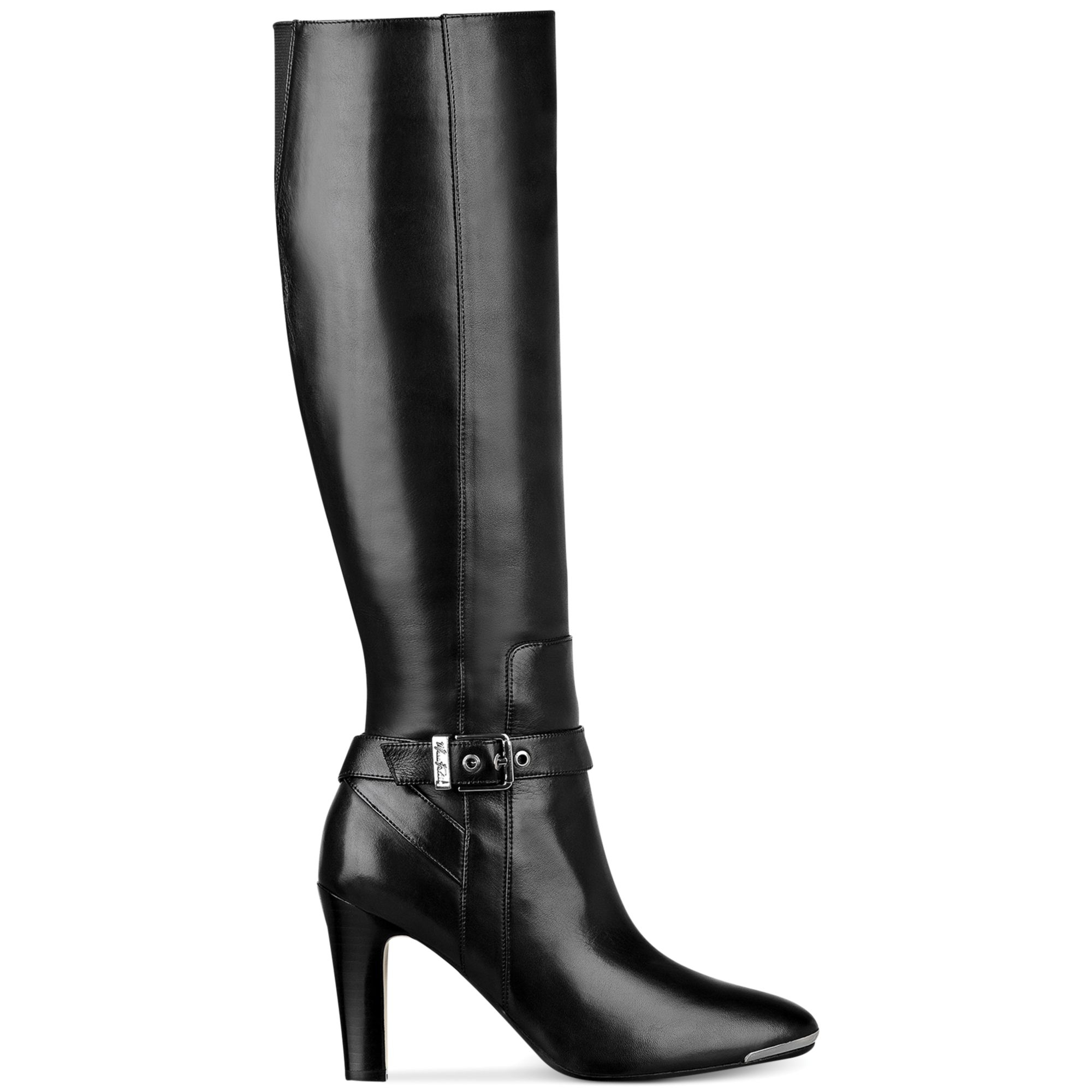 Marc fisher Ibis Tall Wide Calf Dress Boots in Black (Black Leather) | Lyst