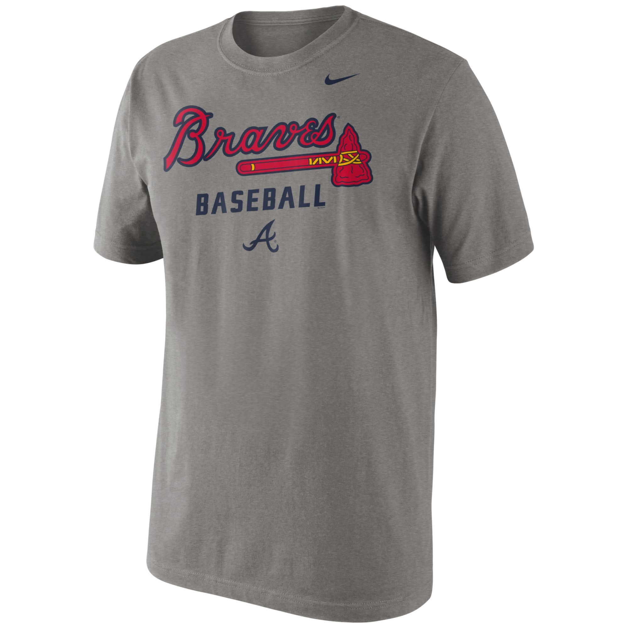 Nike Men'S Atlanta Braves Practice T-Shirt in Gray for Men | Lyst