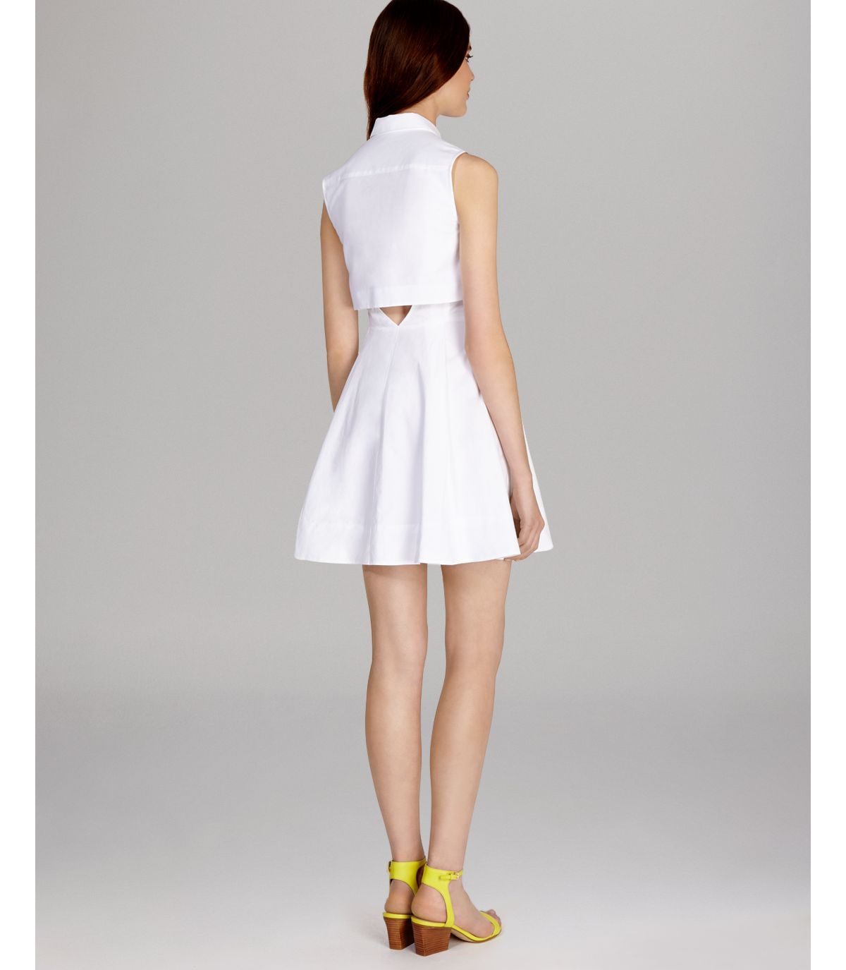 Lyst - Karen Millen Dress - Mini Cotton Shirt in White