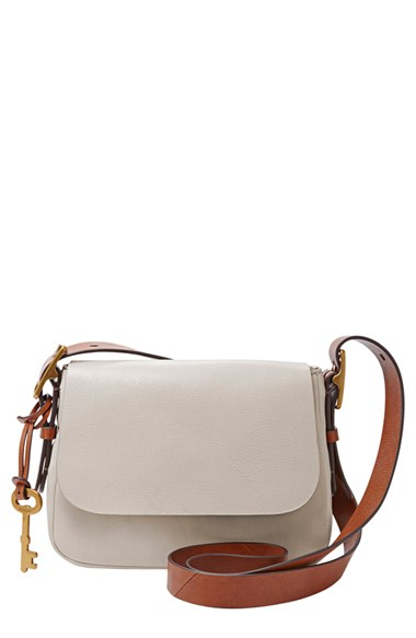 Lyst - Fossil Small Harper Leather Cross-Body Bag in Gray