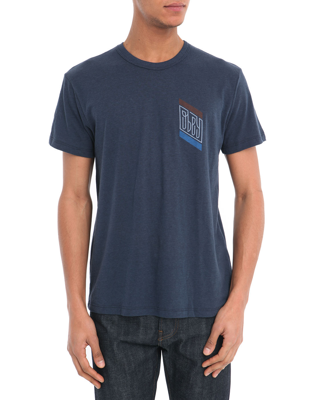 Obey Official Indigo T-shirt in Blue for Men (indigo) | Lyst