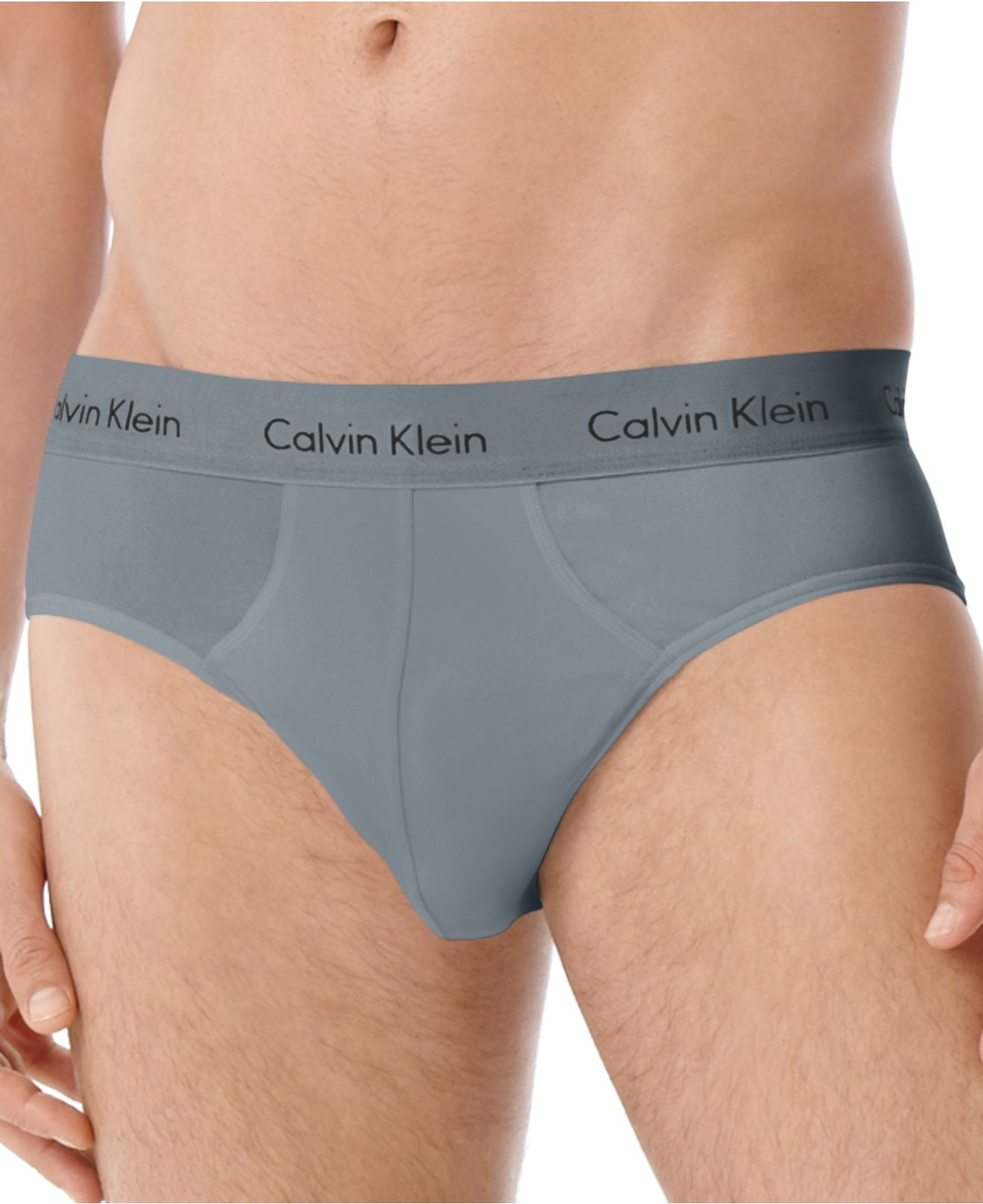 Calvin Klein Microfiber Stretch Hip Brief Pack In Blue For Men Lyst