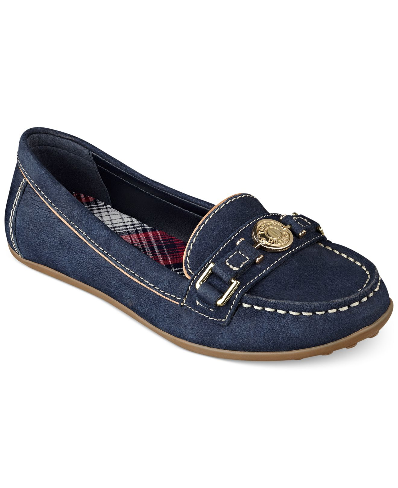 womens navy driving mocs