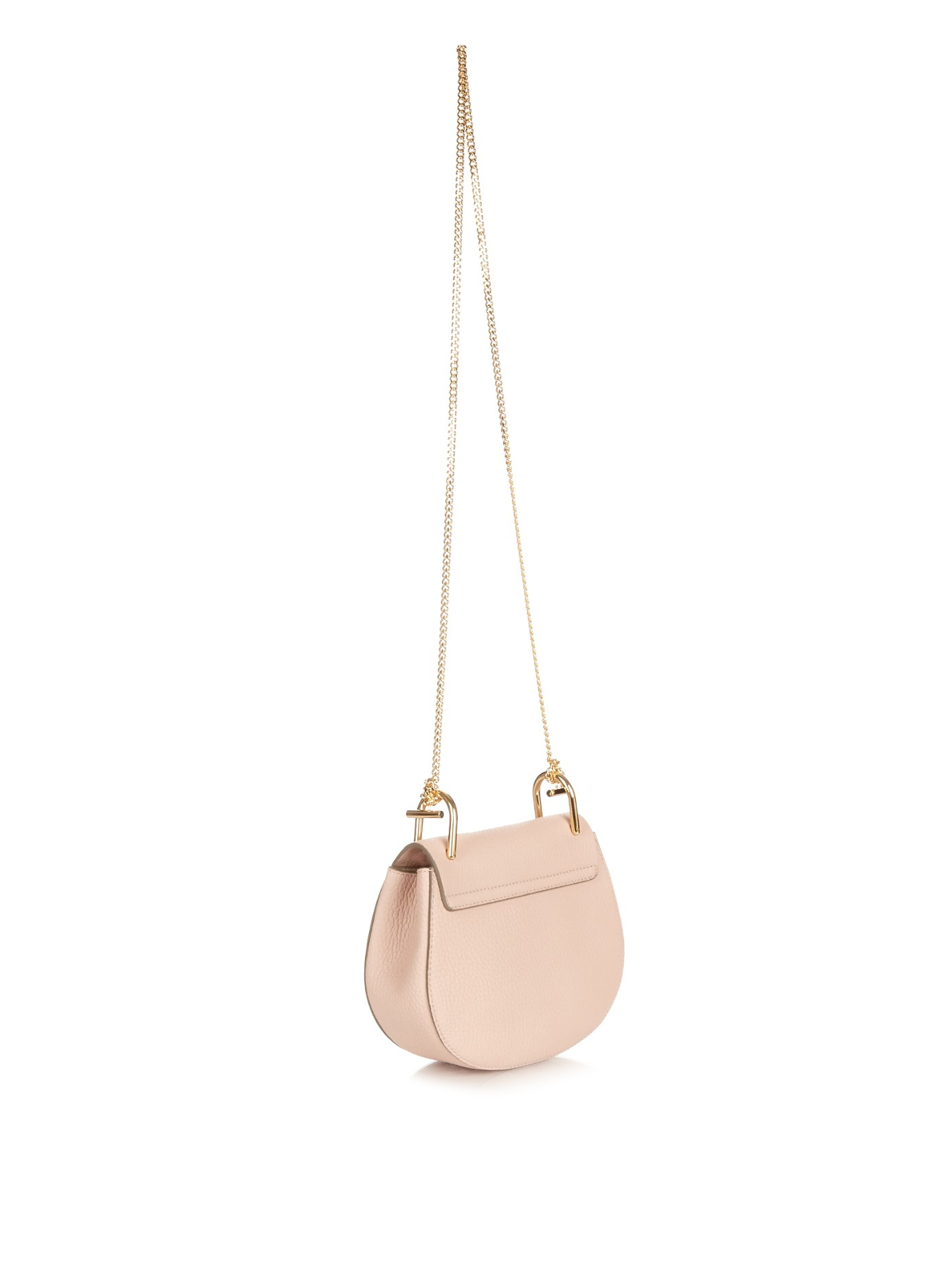 Chlo Drew Mini Leather Cross-Body Bag in Pink (LIGHT PINK) | Lyst