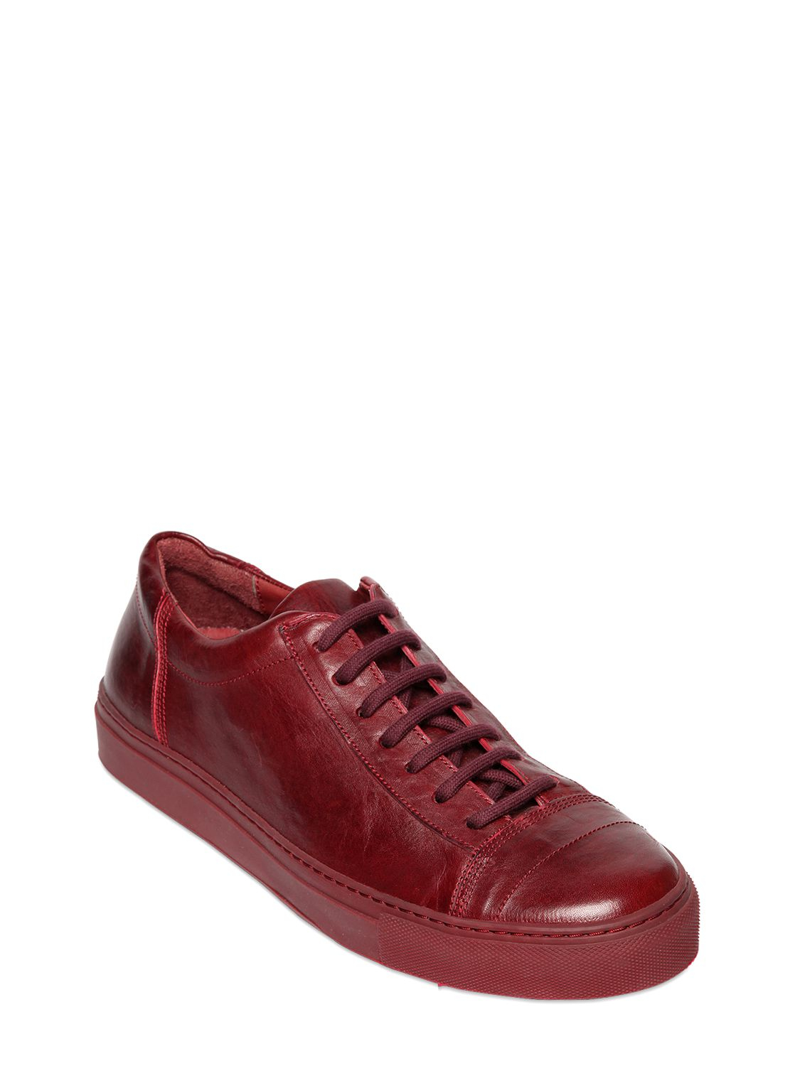 Lyst - The Last Conspiracy Smooth Leather Sneakers in Red