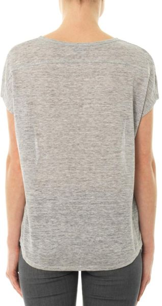 Vince Vneck Linen Tshirt in Gray for Men (Grey) | Lyst