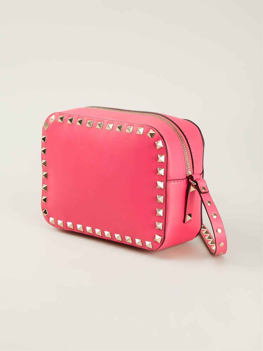 Lyst - Valentino Rockstud Cross Body Bag in Pink