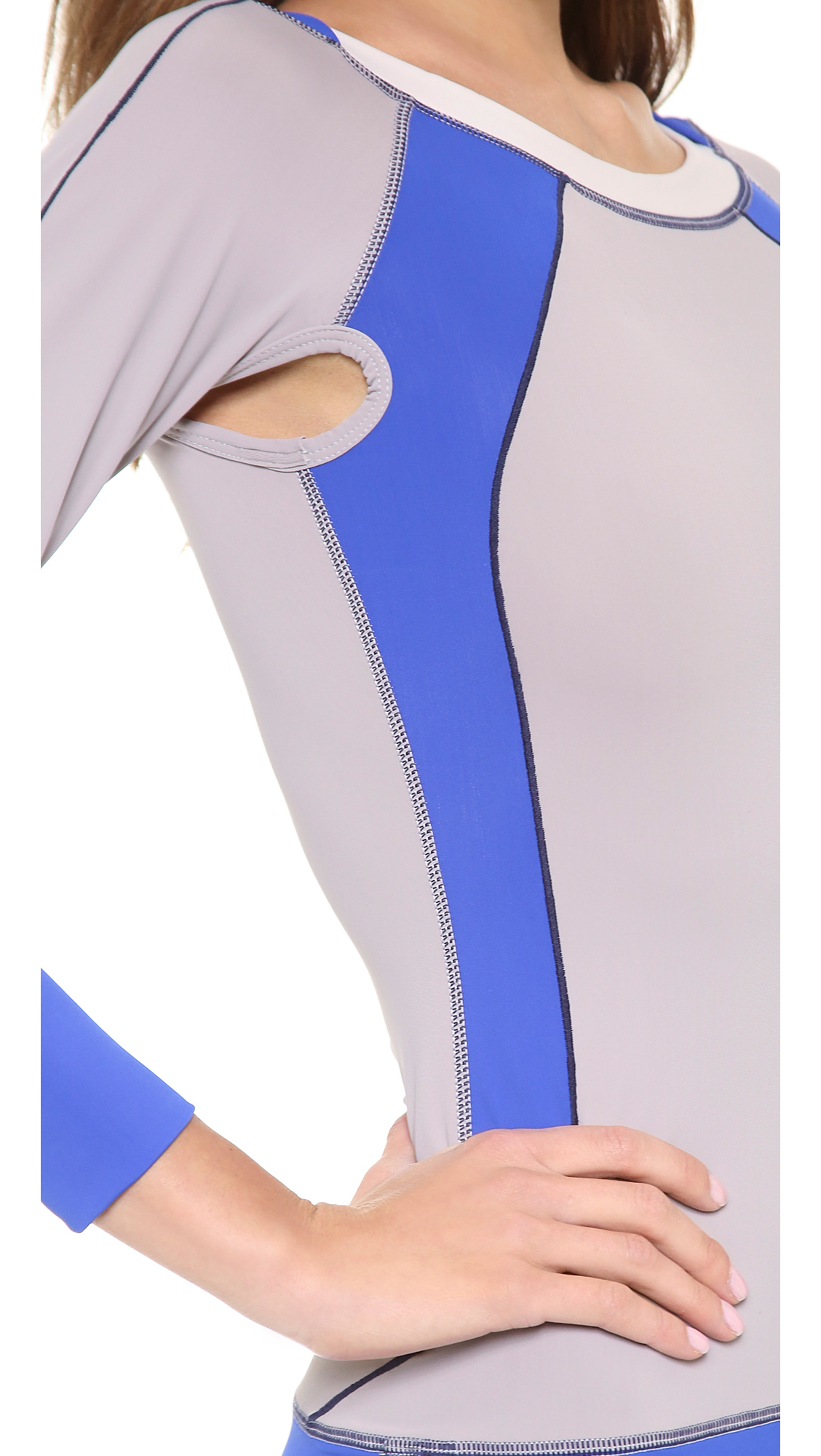 iets frans intarsia rash guard top
