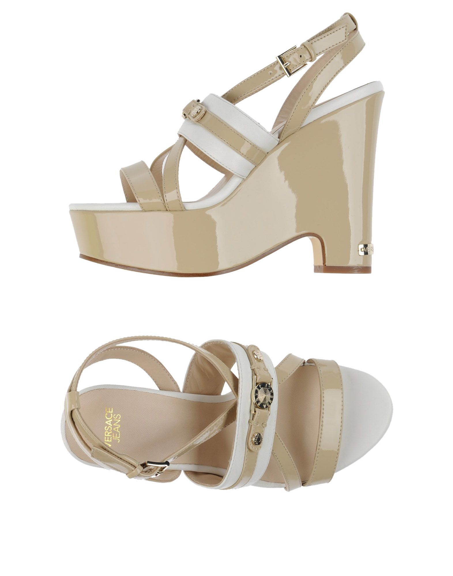 Versace jeans Sandals in Natural | Lyst