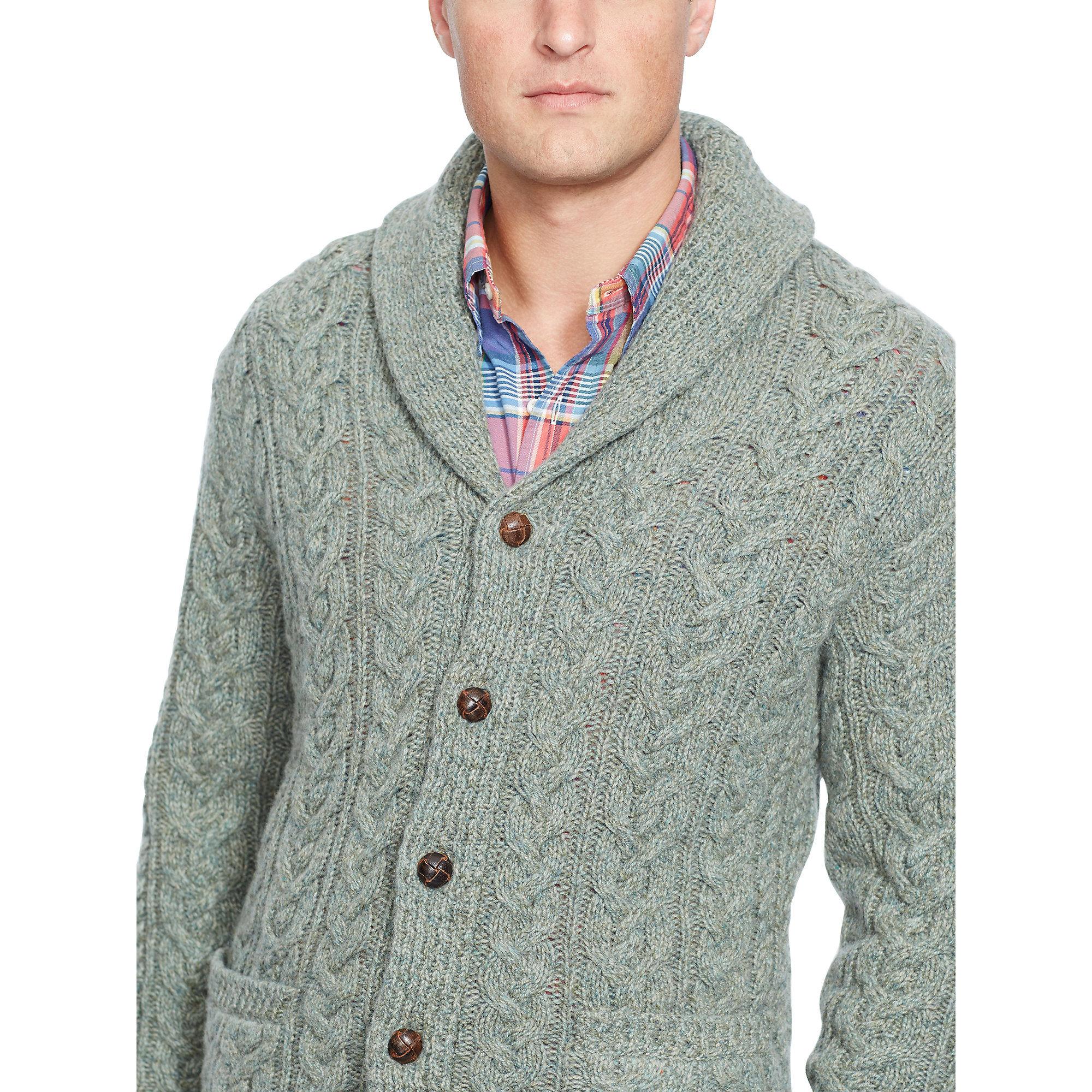 Lyst - Polo Ralph Lauren Wool-cashmere Cardigan in Green for Men