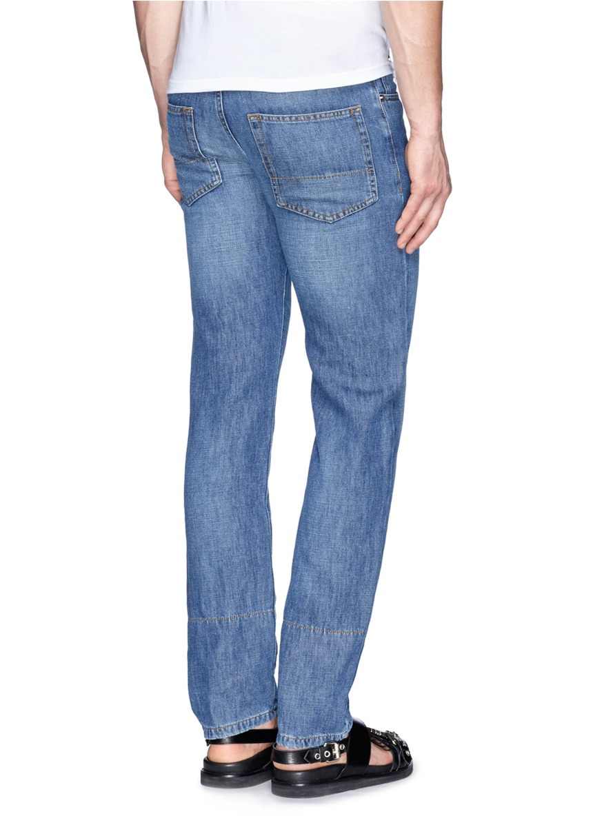 Marni Cotton-Linen Jeans in Blue for Men | Lyst