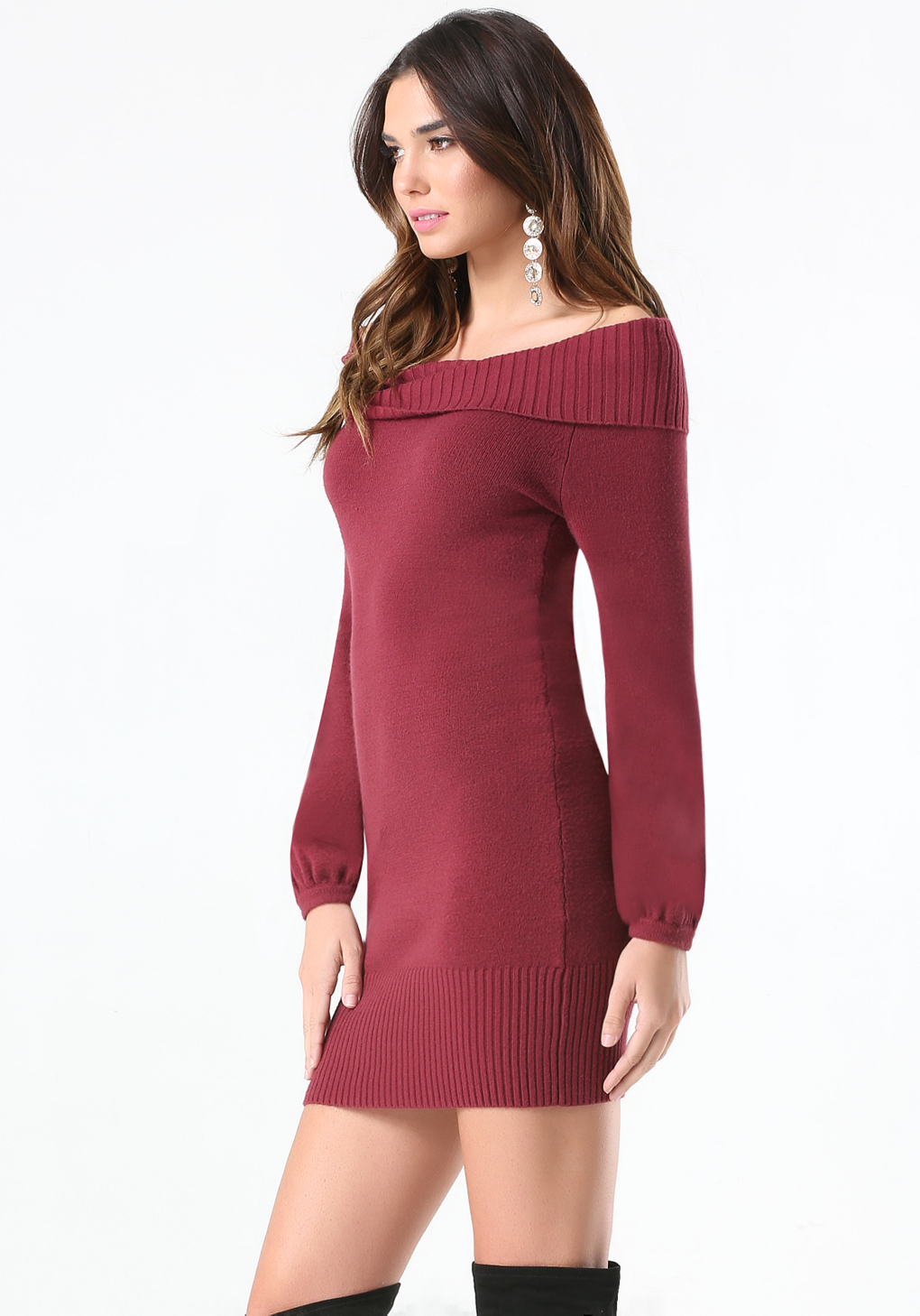 purple sweater dress zara