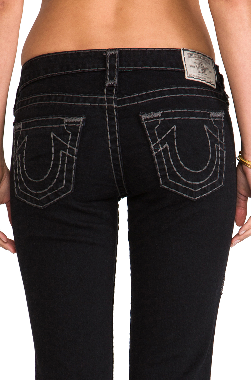 true religion black pants