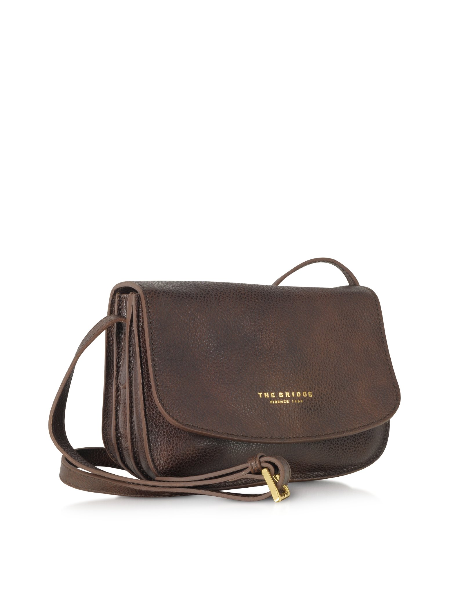 Lyst - The Bridge Sfoderata Soft Dark Brown Leather Crossbody Bag in Brown