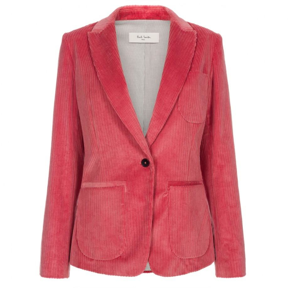 Paul smith Women's Pink Corduroy Blazer in Pink | Lyst