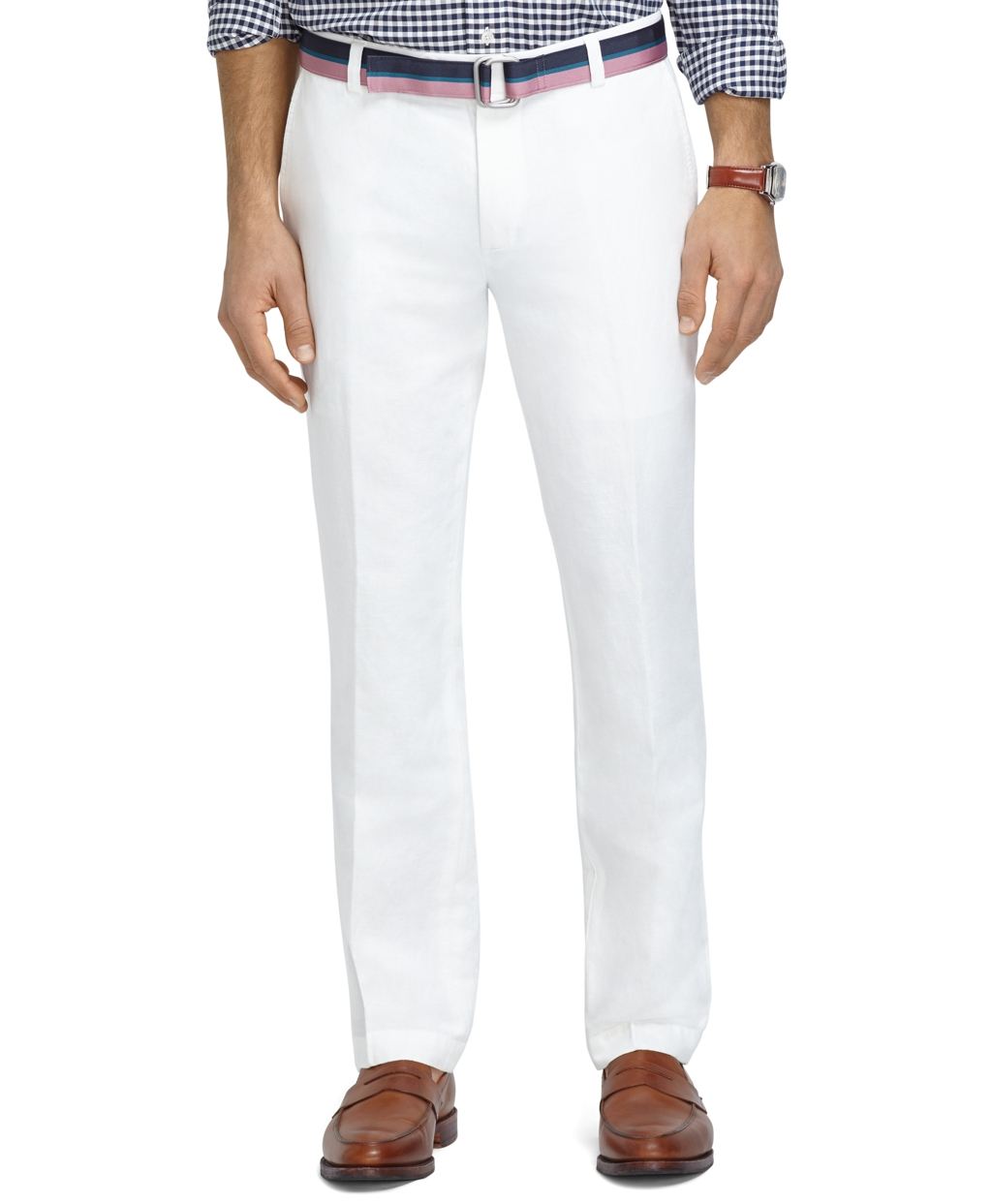 Lyst - Brooks Brothers Milano Fit Linen and Cotton Pants in White for Men