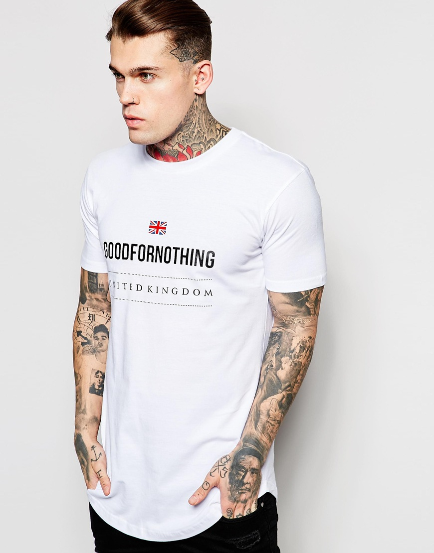 Good For Nothing T-shirt With Uk Print in White for Men - Lyst