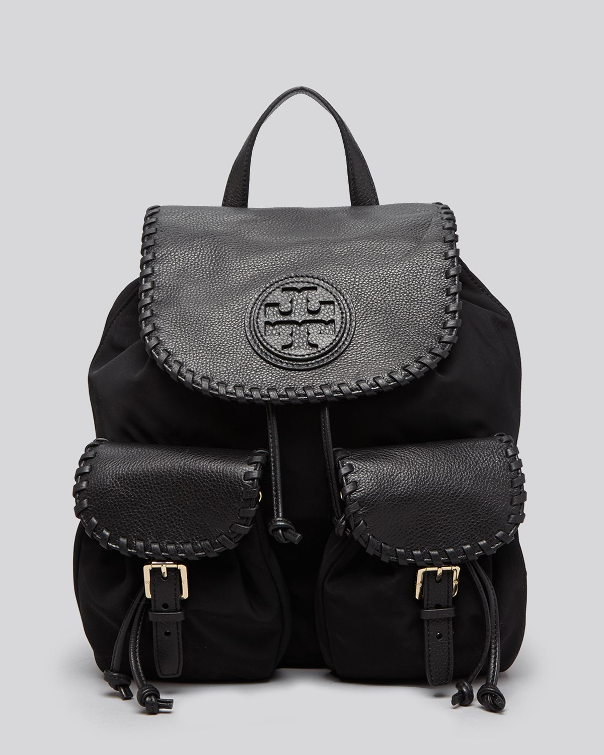 Tory burch Backpack - Marion Nylon in Black | Lyst