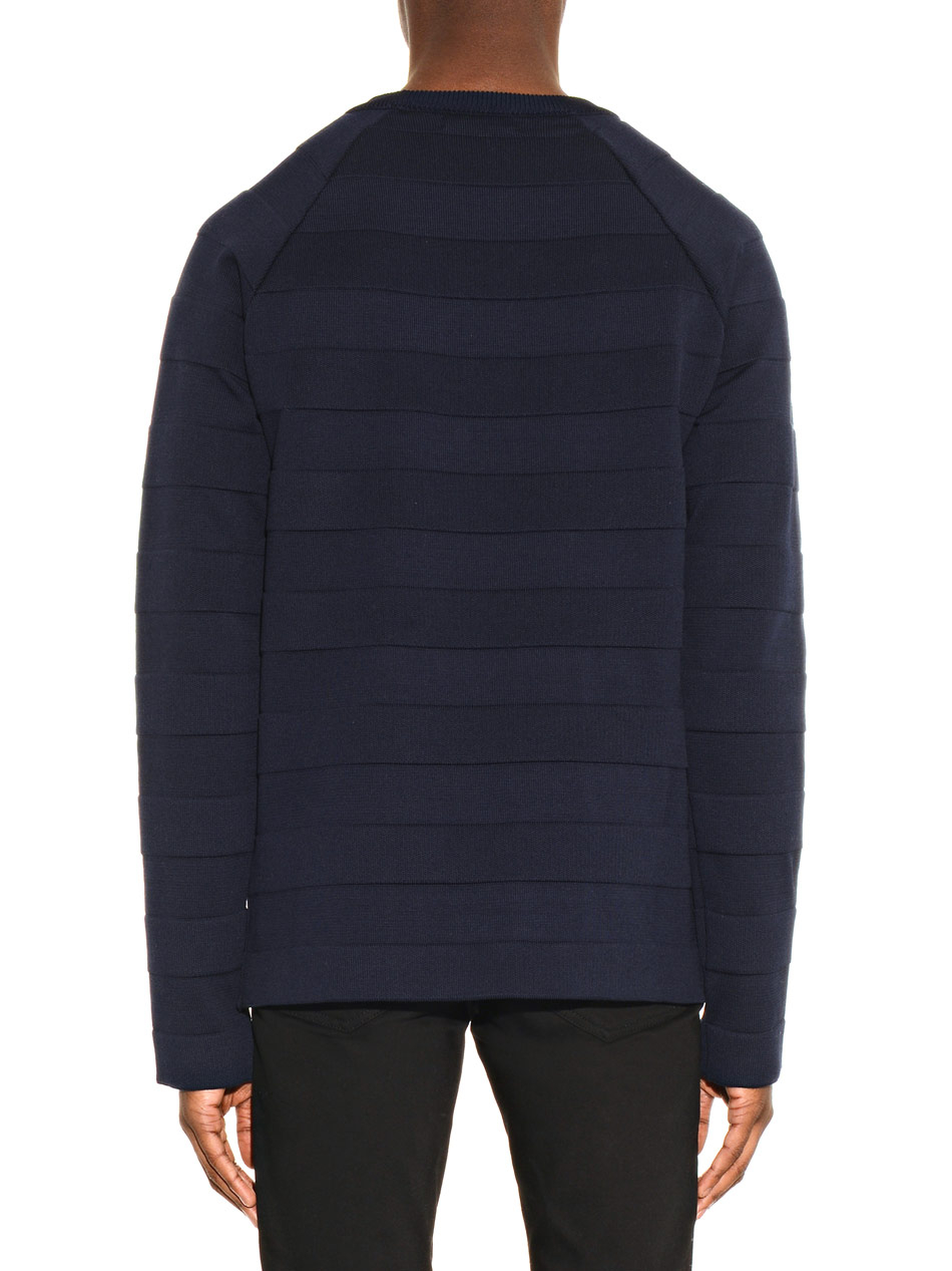 Lyst - Balenciaga Crew-Neck Wool-Blend Sweater in Blue for Men