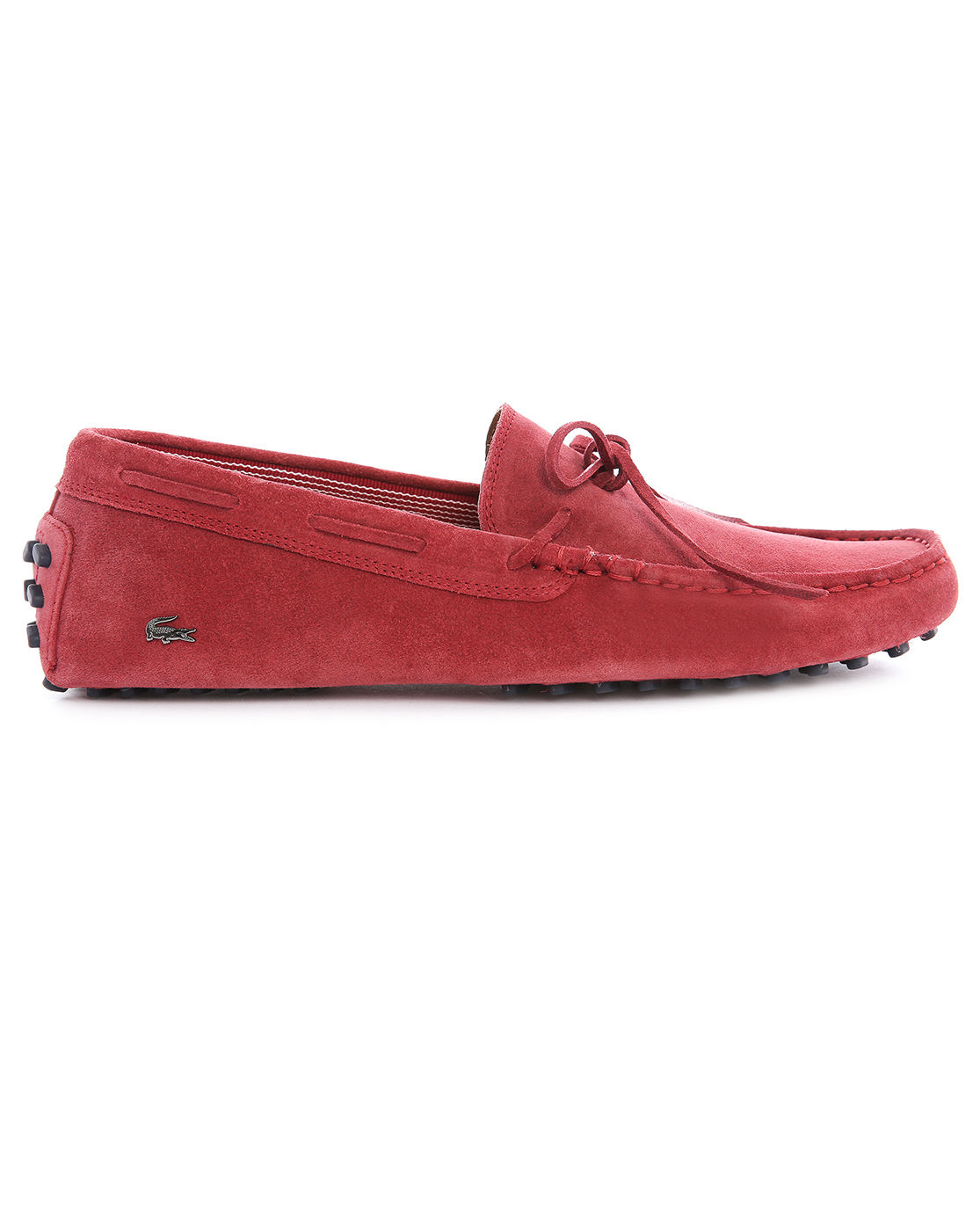 Lacoste Concours Lace 7 Red Suede Moccasin in Red for Men | Lyst
