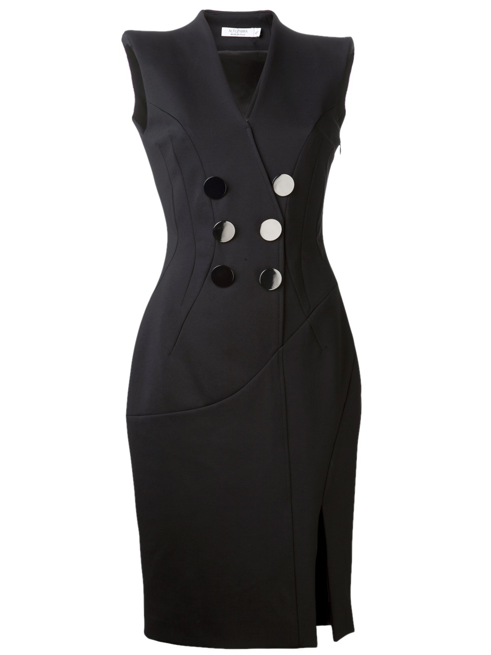 Altuzarra Double Breasted Button Dress in Black | Lyst