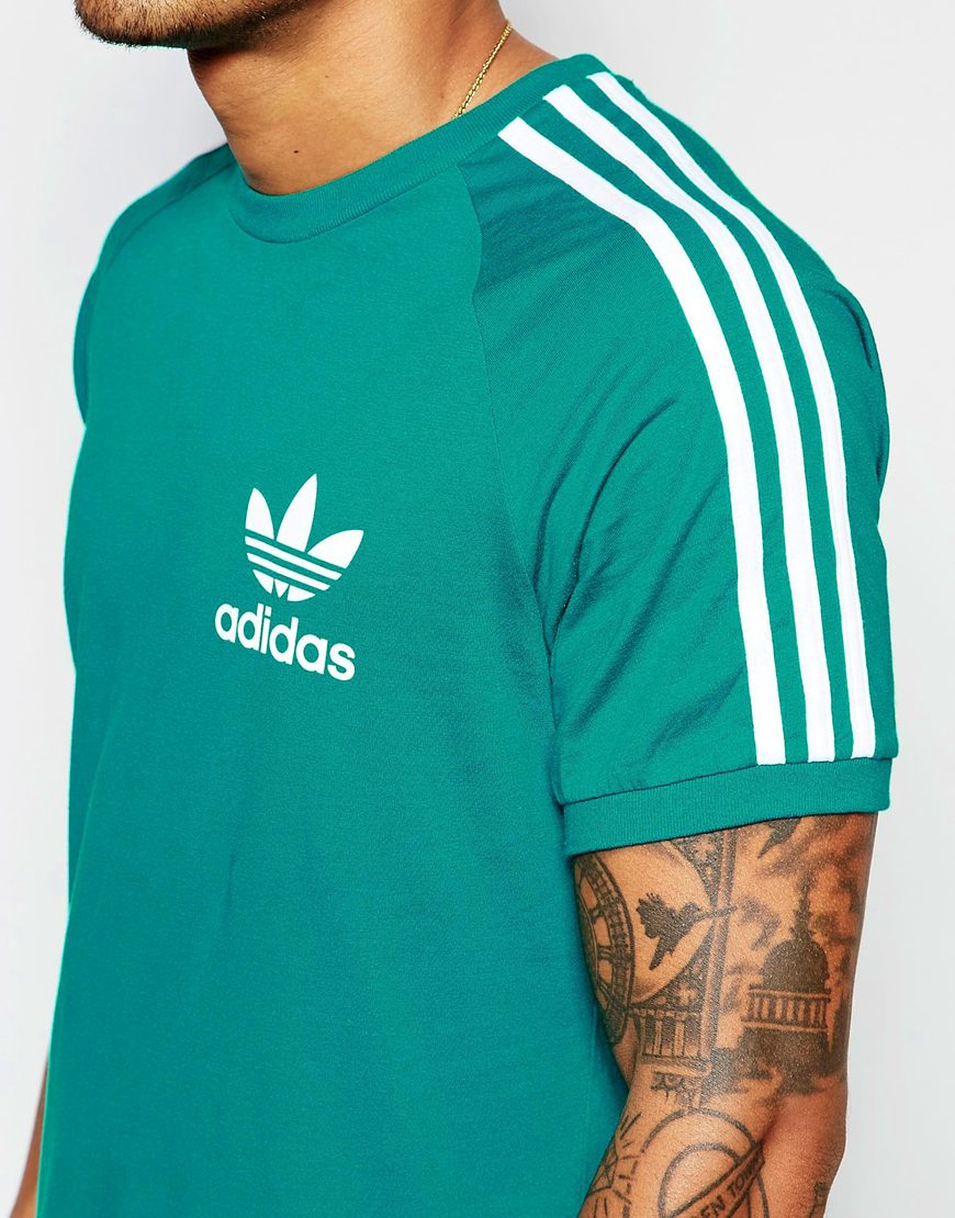 adidas california t-shirt verde adidas california t-shirt verde