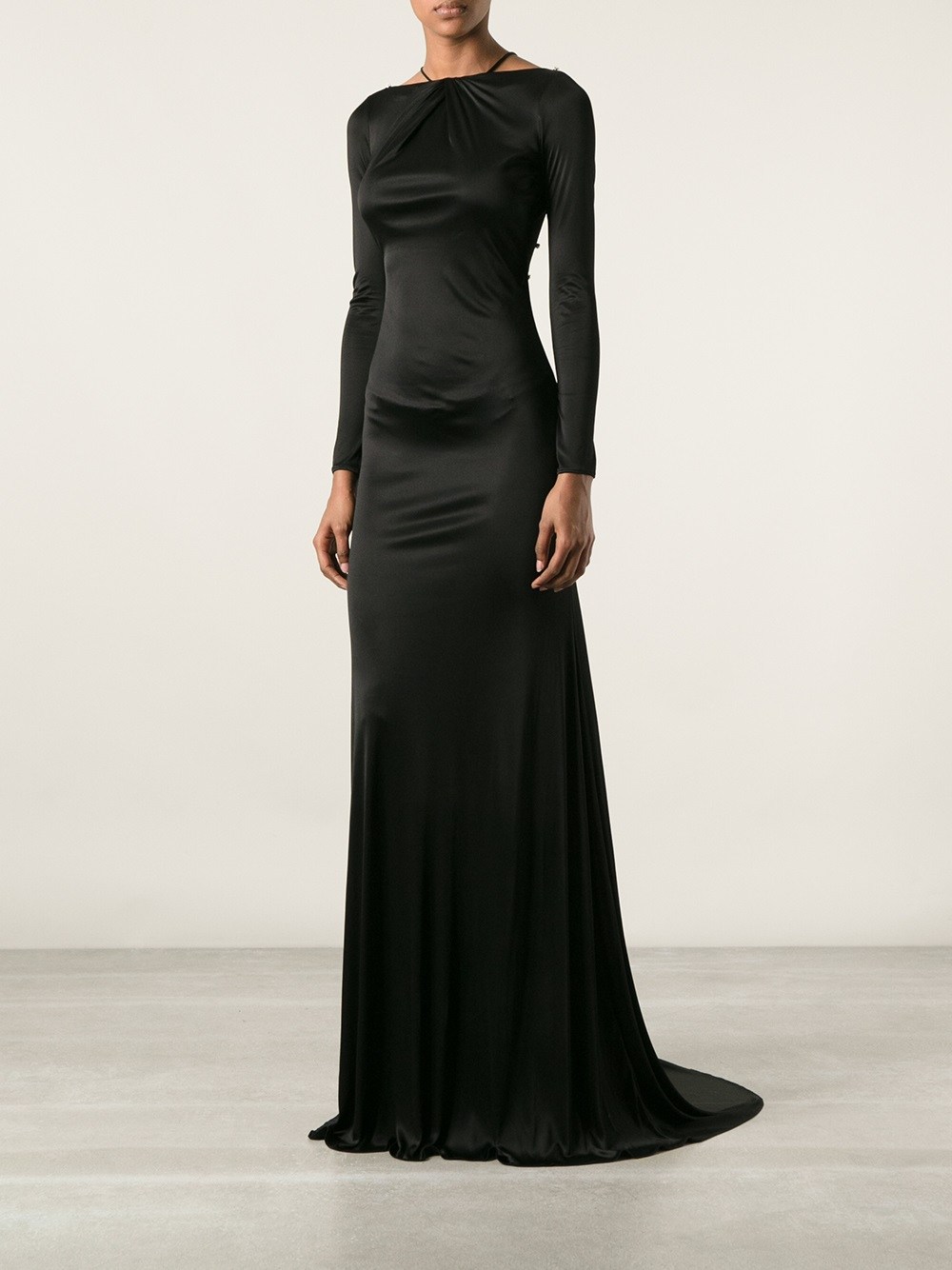 Roberto cavalli Snake Back Evening Dress in Black | Lyst