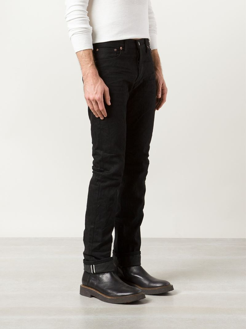 Lyst - Rrl Slim Fit Jeans in Black for Men