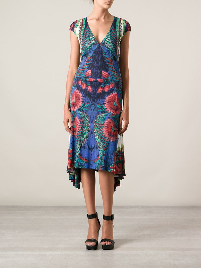 Lyst - Roberto cavalli Exotic Floral Print Dress