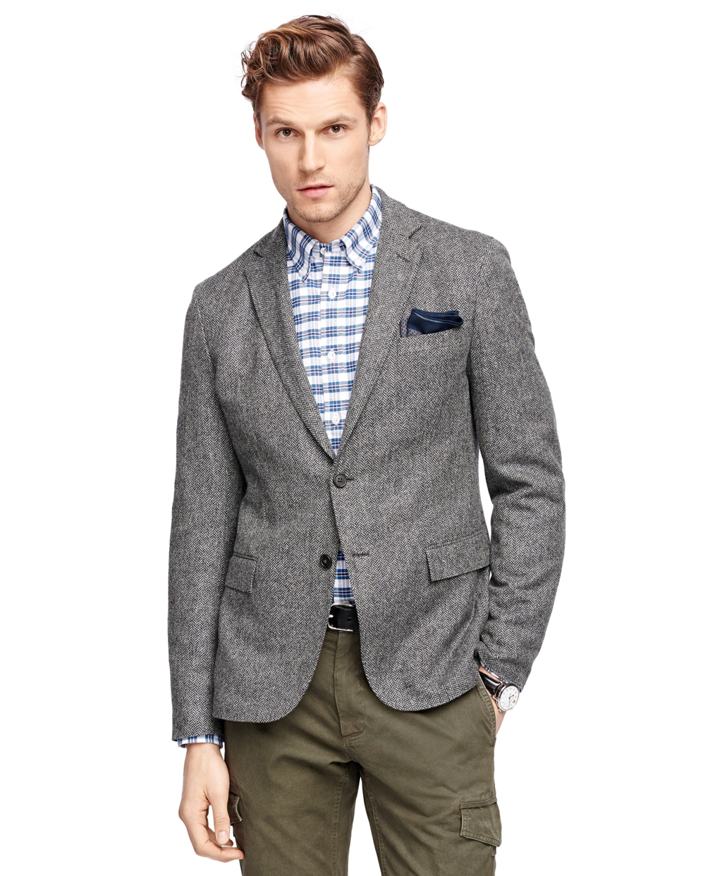 Lyst - Brooks Brothers Herringbone Sport Coat in Black